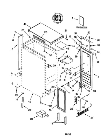Cabinet liner and door