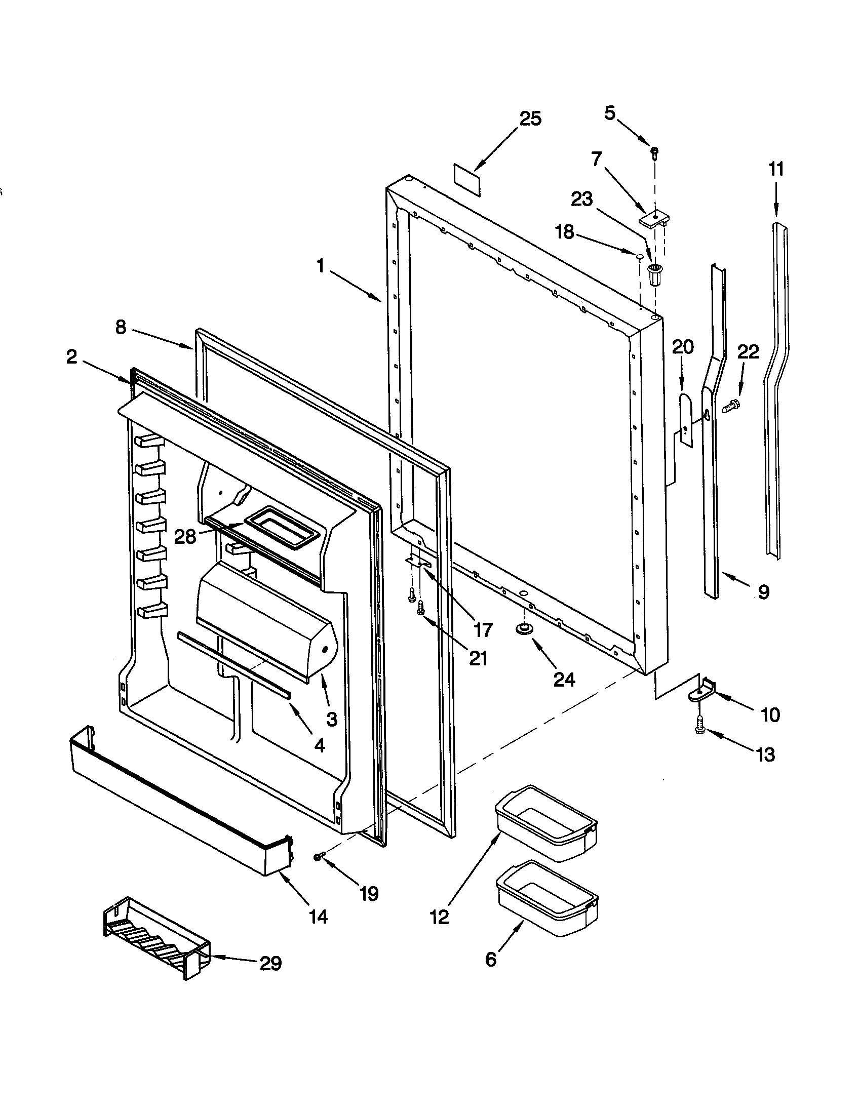 Refrigerator door