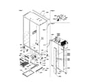 Amana S148CA01-P1305502W roller assembly and back unit diagram