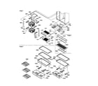 Amana S148CA03-P1305501W shelving and crispers diagram