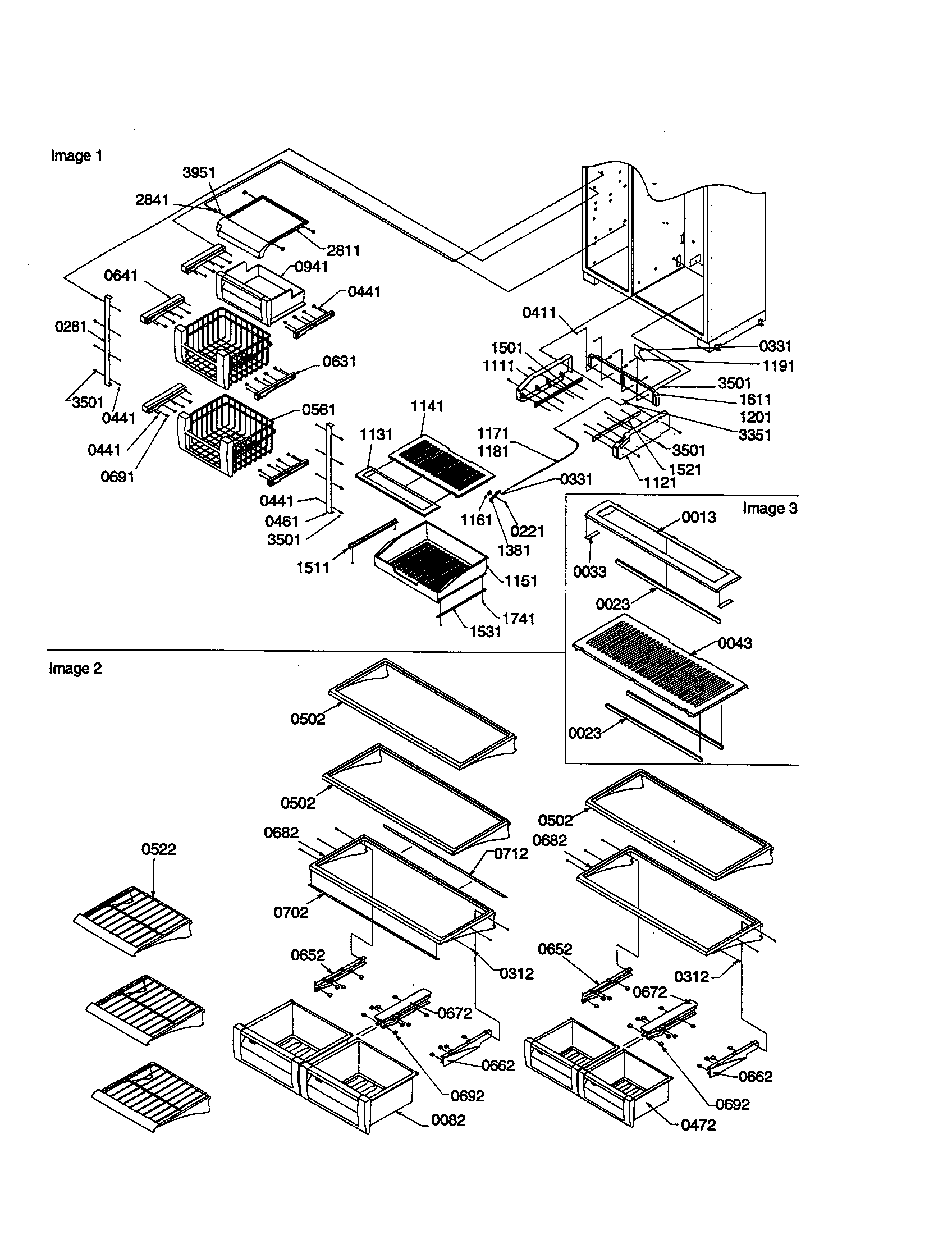 Shelving and crispers