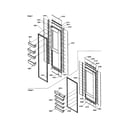 Amana S148CA01-P1305502W freezer/refrigerator door assembly diagram