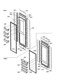 Freezer/refrigerator door assembly
