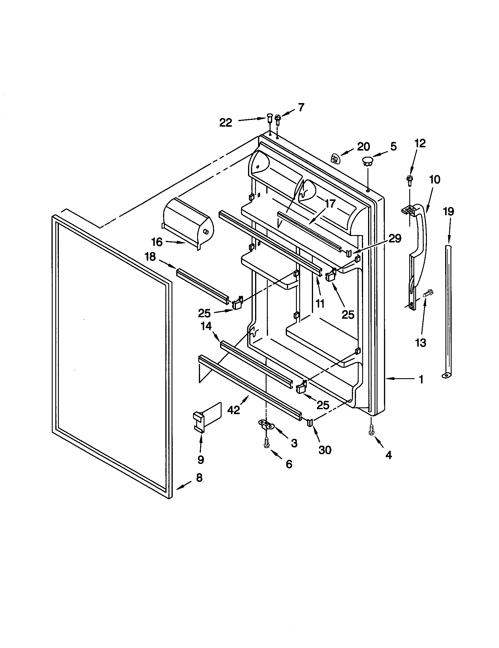 Refrigerator door