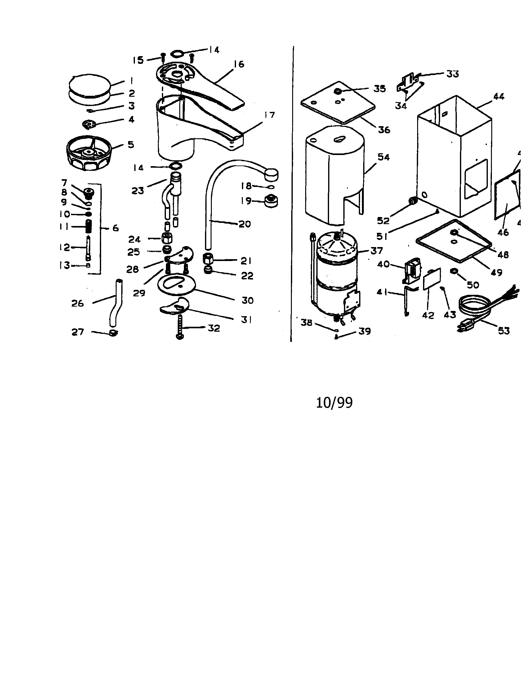 FAUCET/TANK AND JACKET ASSEMBLIES