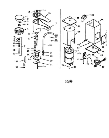 Faucet/tank and jacket assemblies