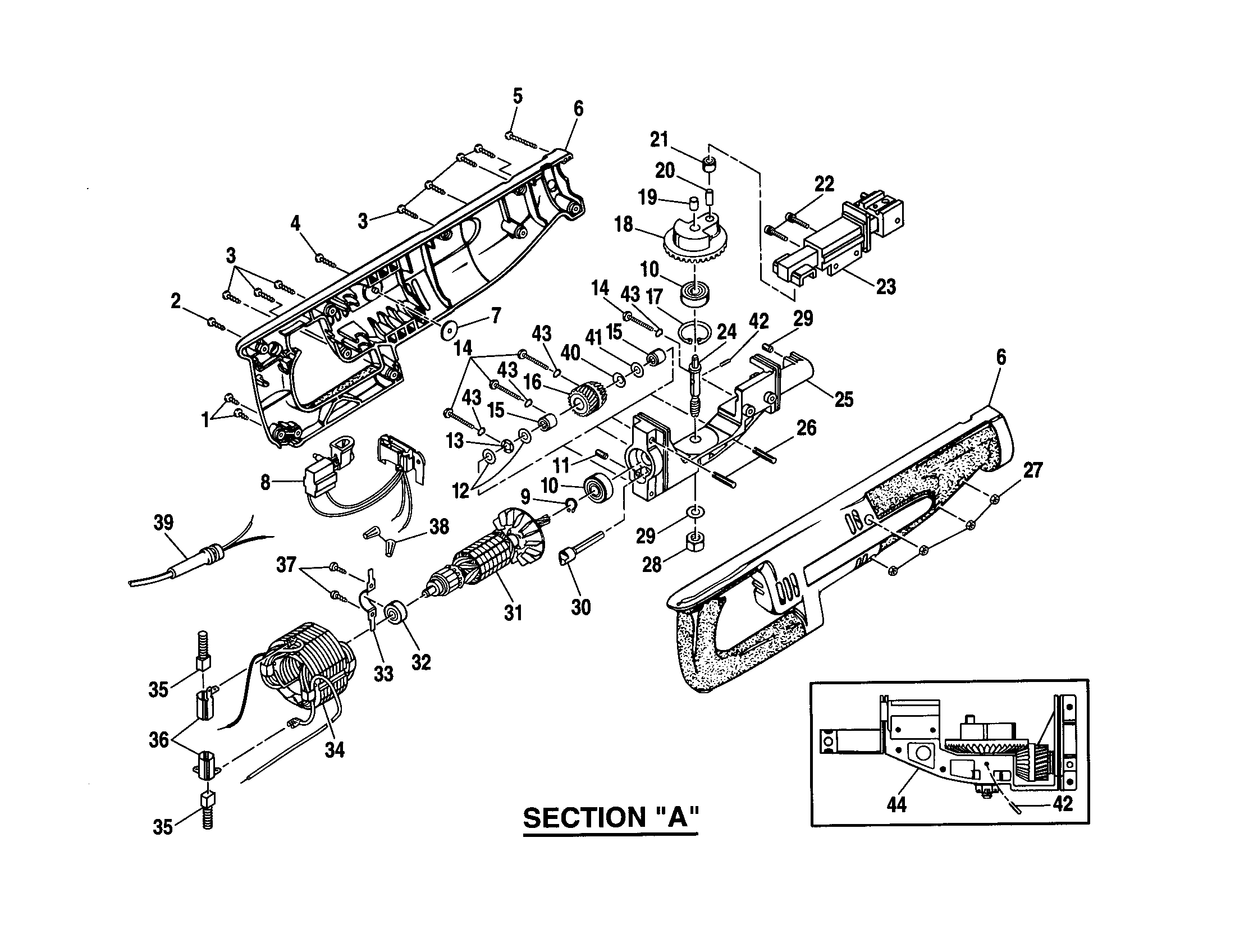 Housing/control/gear assembly