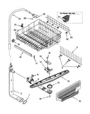 Upper dishrack and water feed