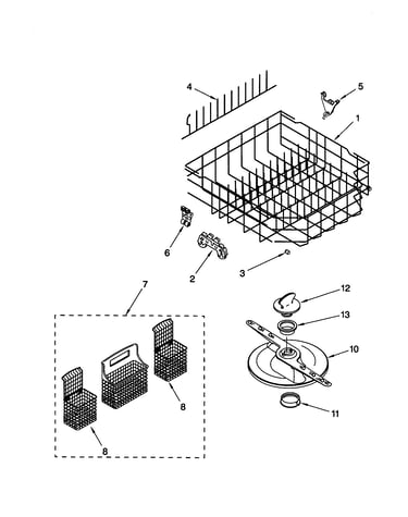 Lower dishrack