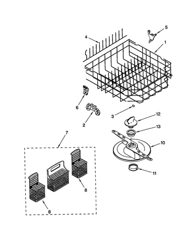 Lower dishrack