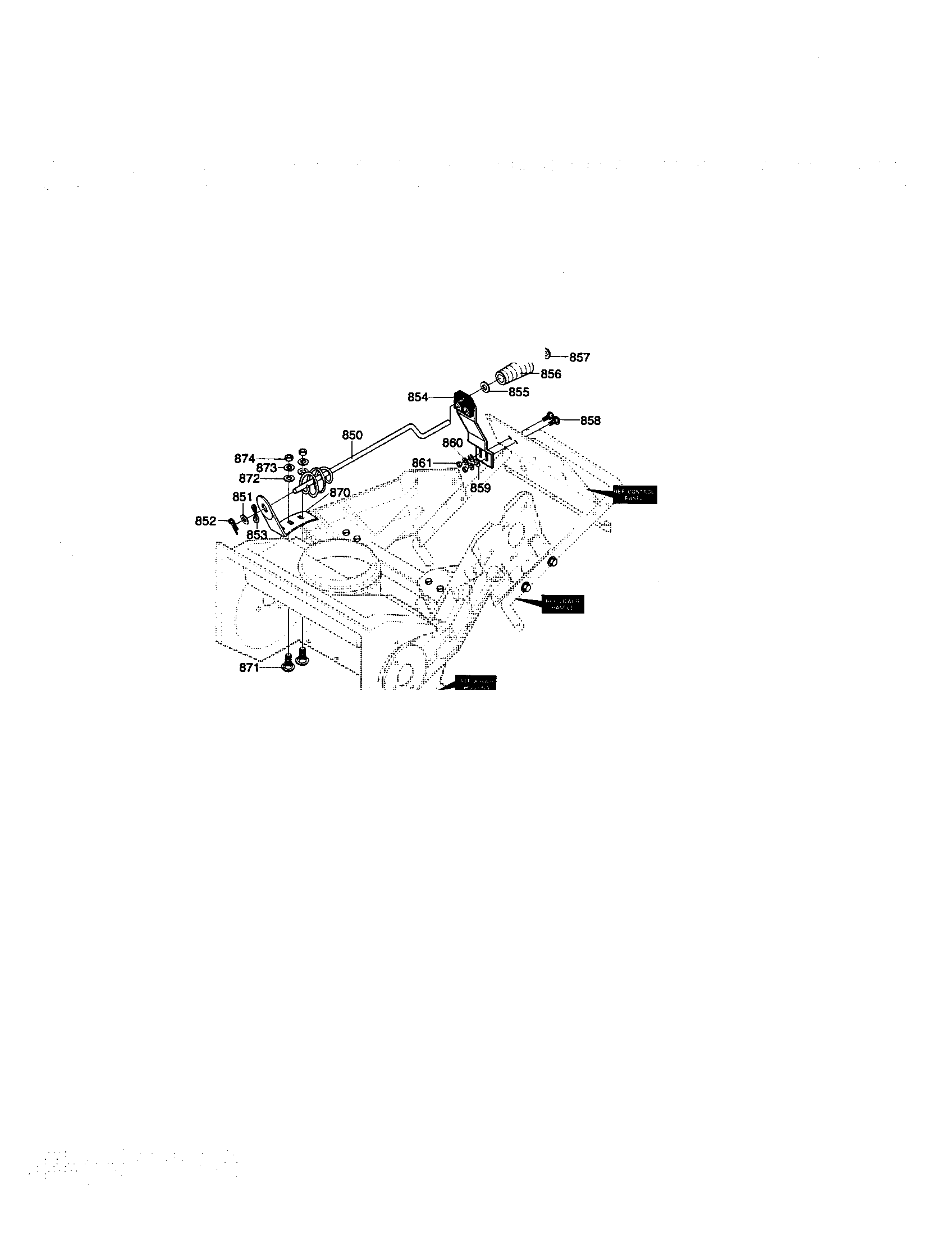 CHUTE CONTROL ROD ASSEMBLY