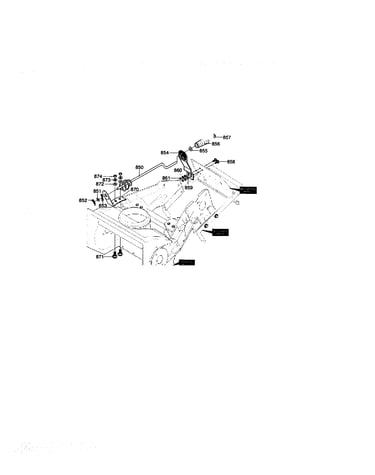 Chute control rod assembly