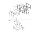 Amana ARTC7114WW-P1143804NWW oven door and storage drawer diagram