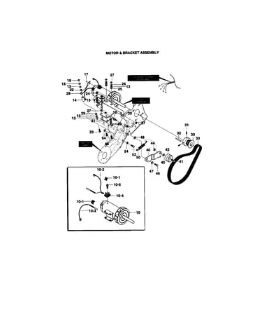 Motor and bracket assembly