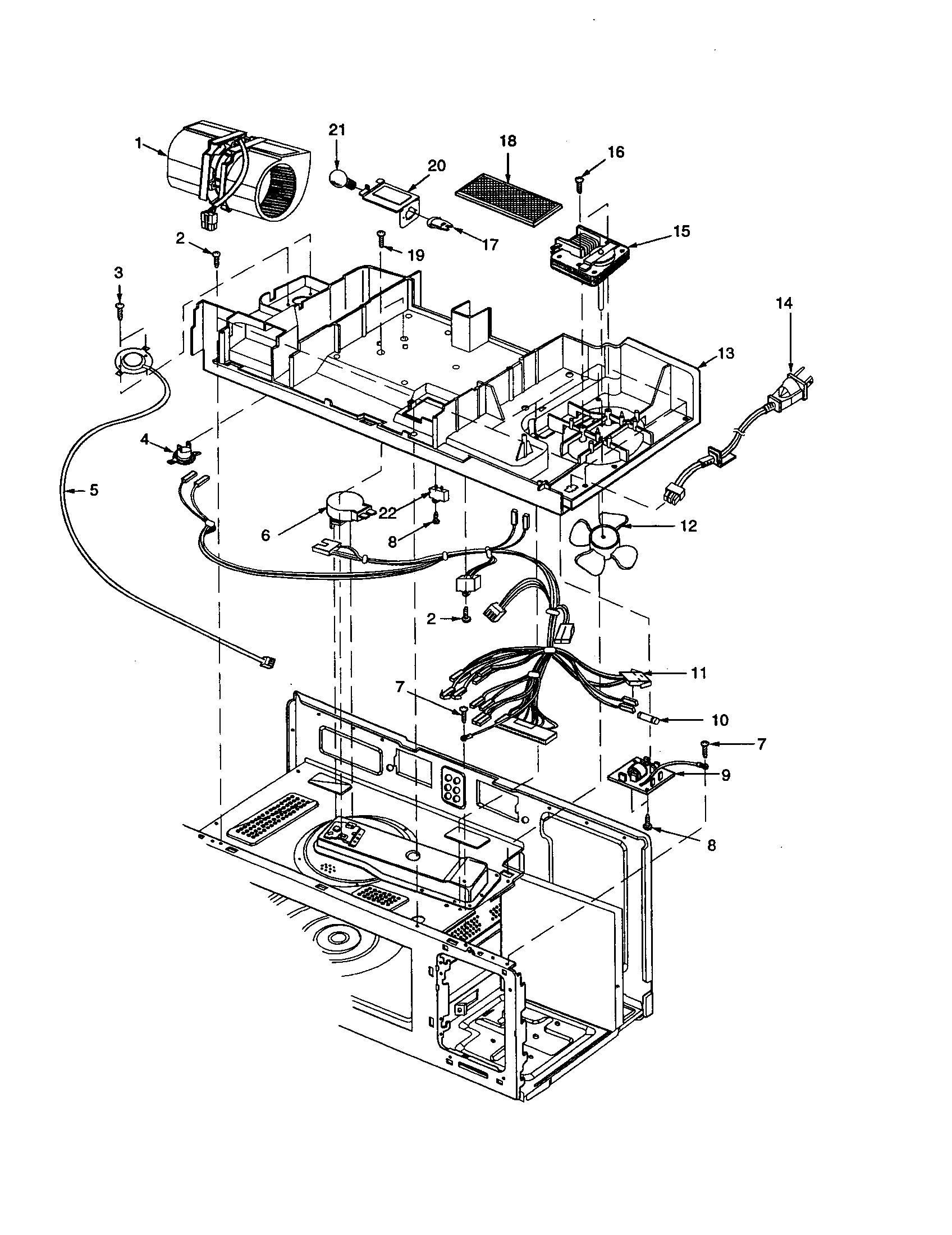 Blower motor/air duct