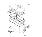 Amana C70FW/P1125108W cabinet and lid assembly diagram