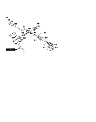 Chute control rod assembly