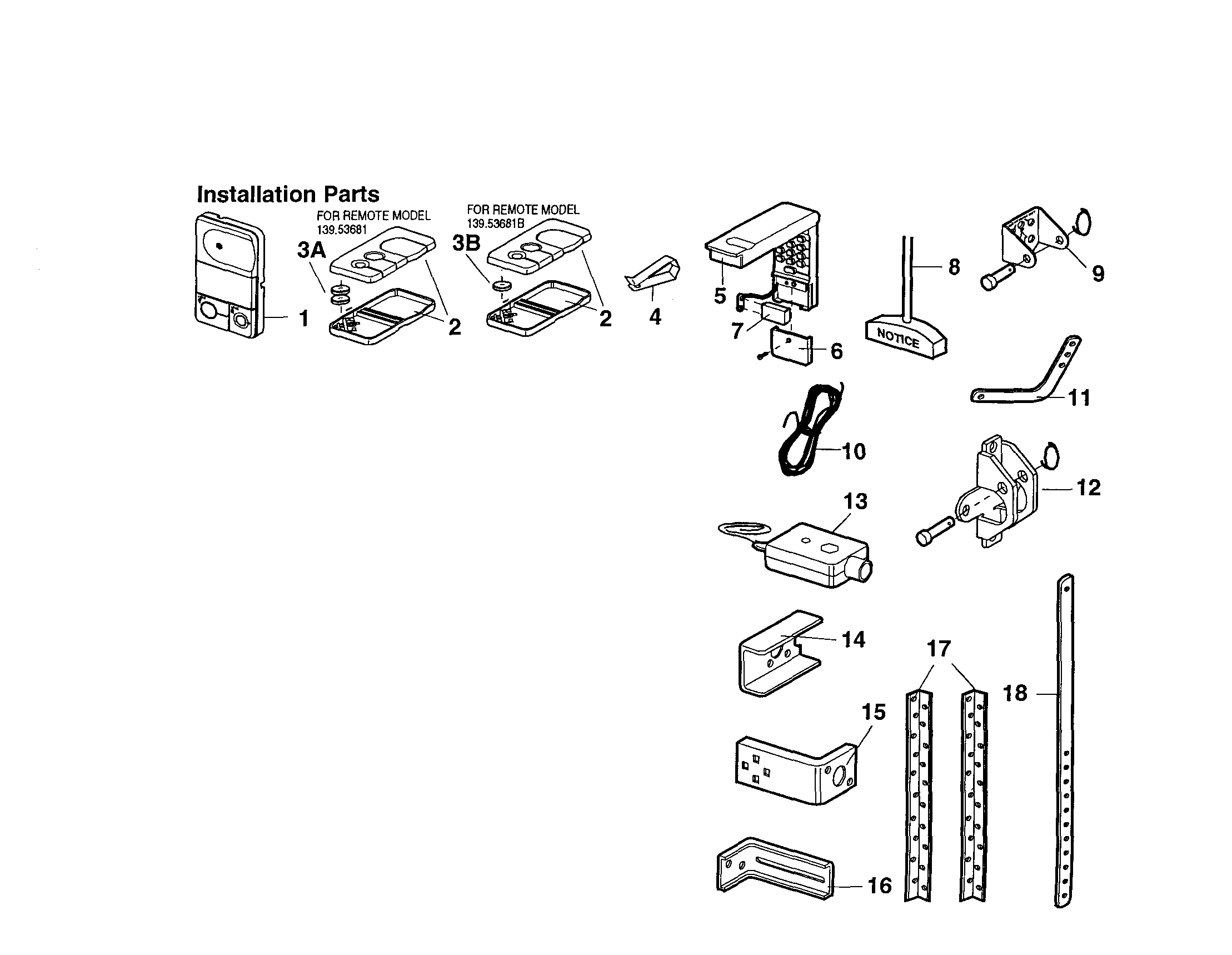Installation parts