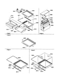 Deli, shelf, crisper assemblies