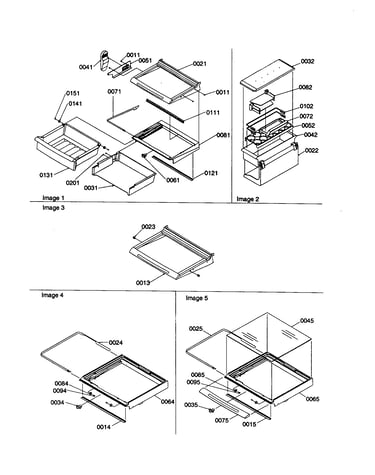 Deli, shelf, crisper assemblies
