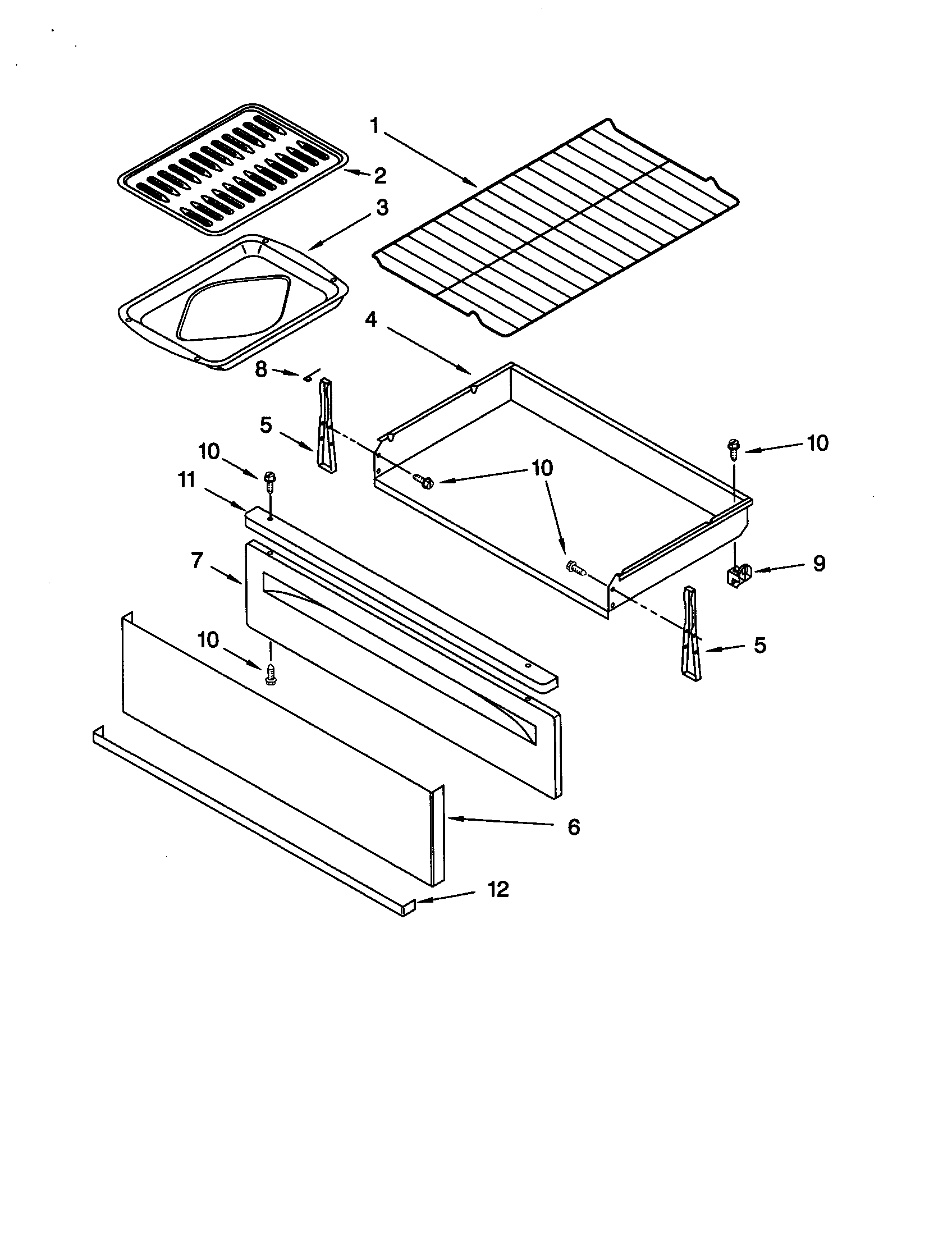Drawer and broiler