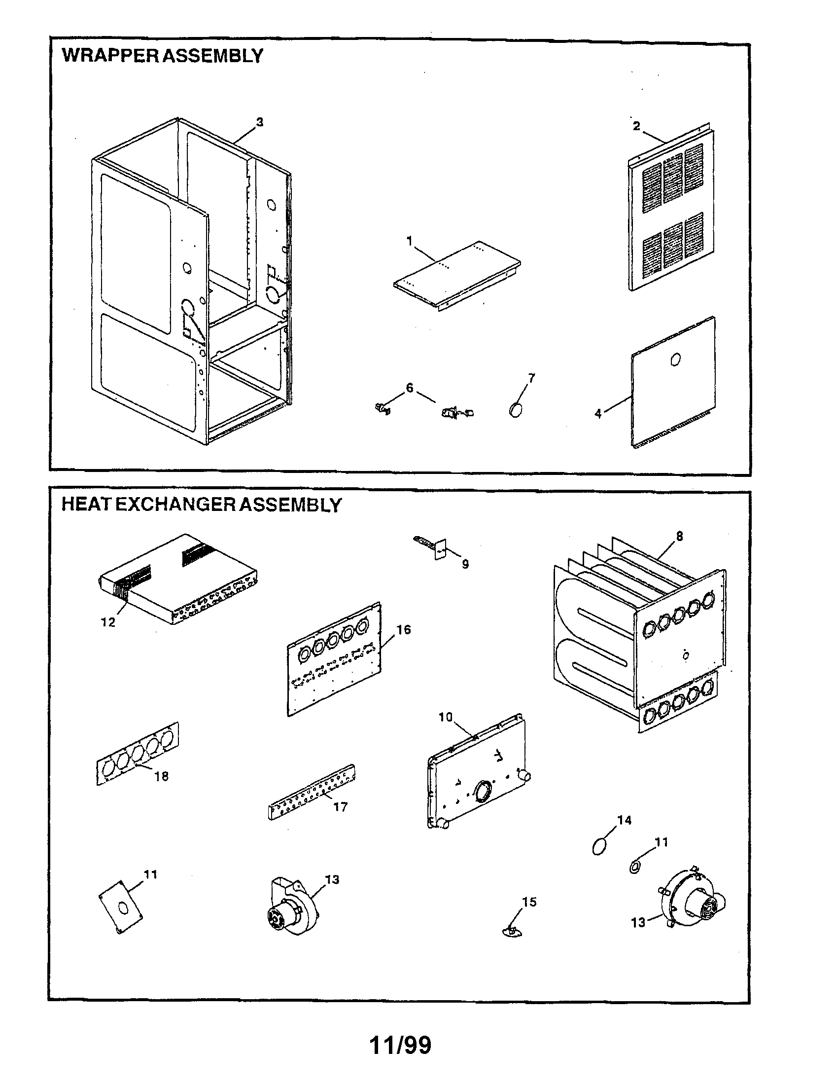 Wrapper/heat exchanger assembly