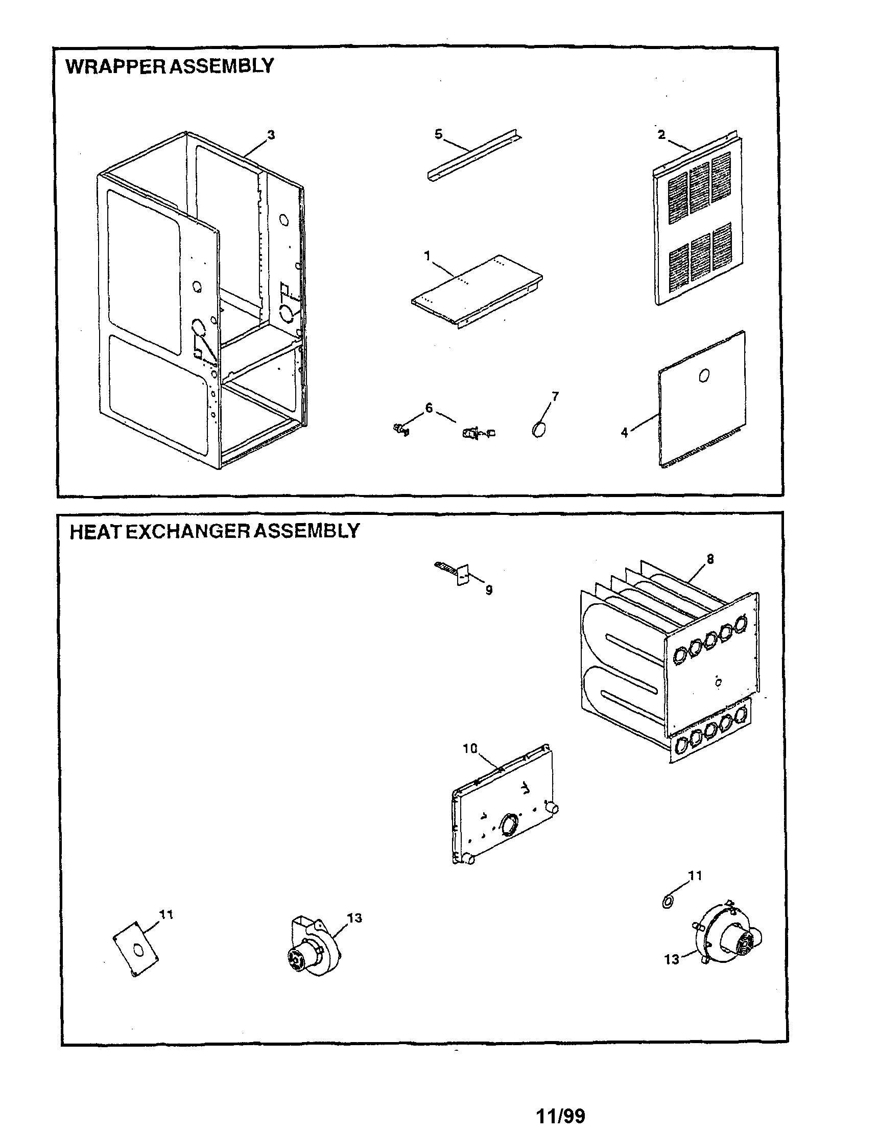 Wrapper/heat exchanger assembly