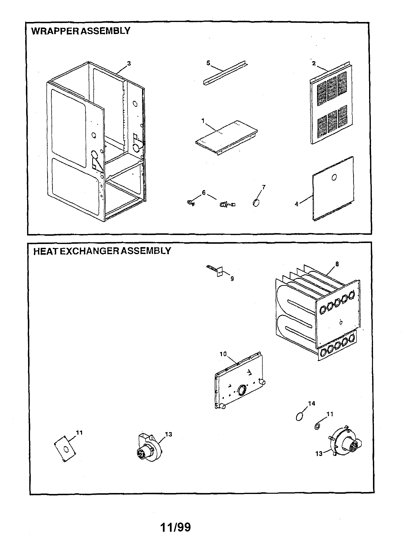 Wrapper/heat exchanger assembly