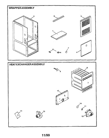 Wrapper/heat exchanger assembly