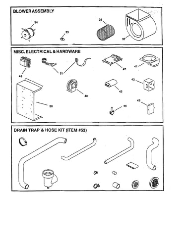 Blower/misc. electrical/drain trap