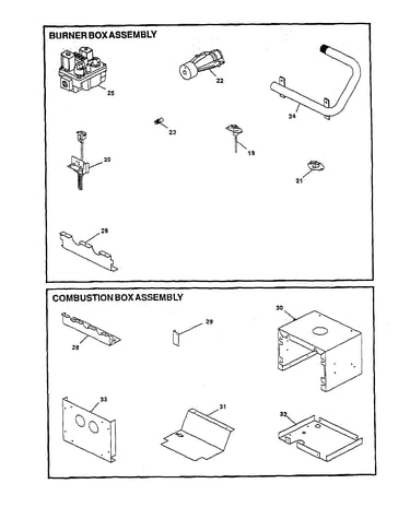 Burner/combustion box