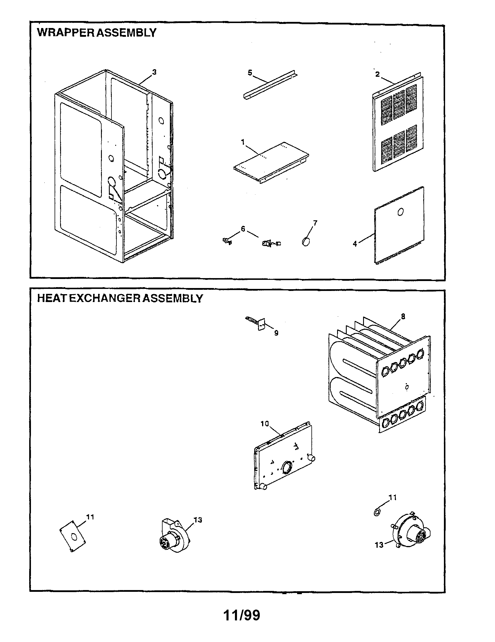Wrapper/heat exchanger assembly