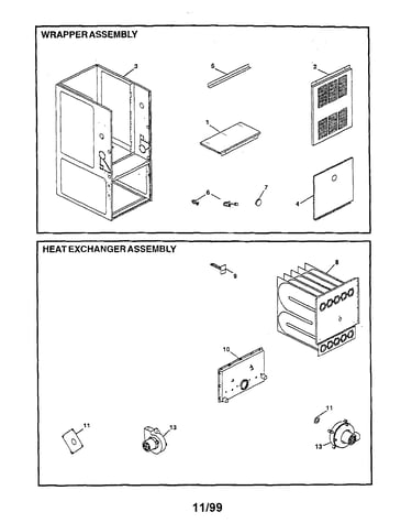 Wrapper/heat exchanger assembly