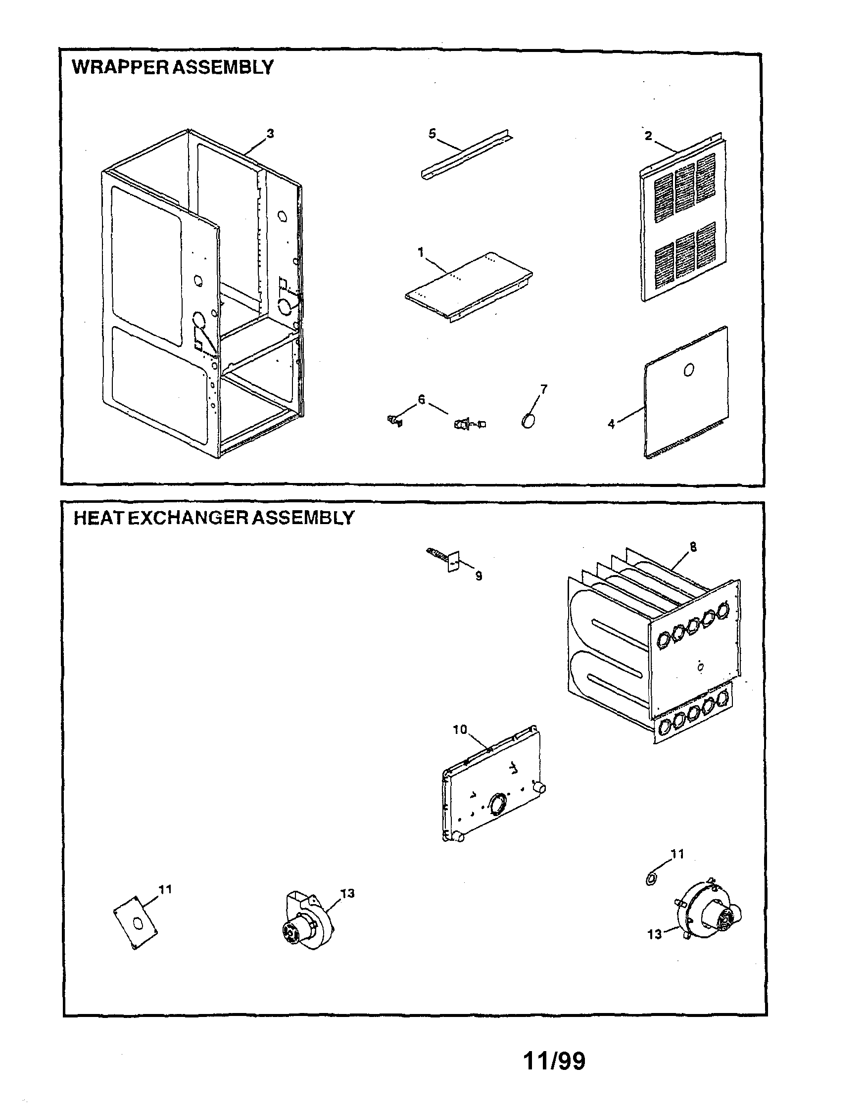 Wrapper/heat exchanger assembly