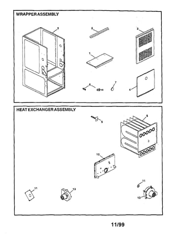 Wrapper/heat exchanger assembly