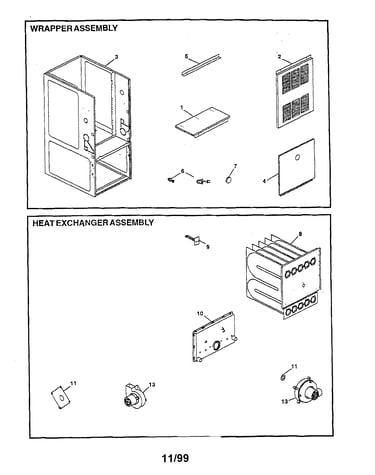 Wrapper/heat exchanger assembly