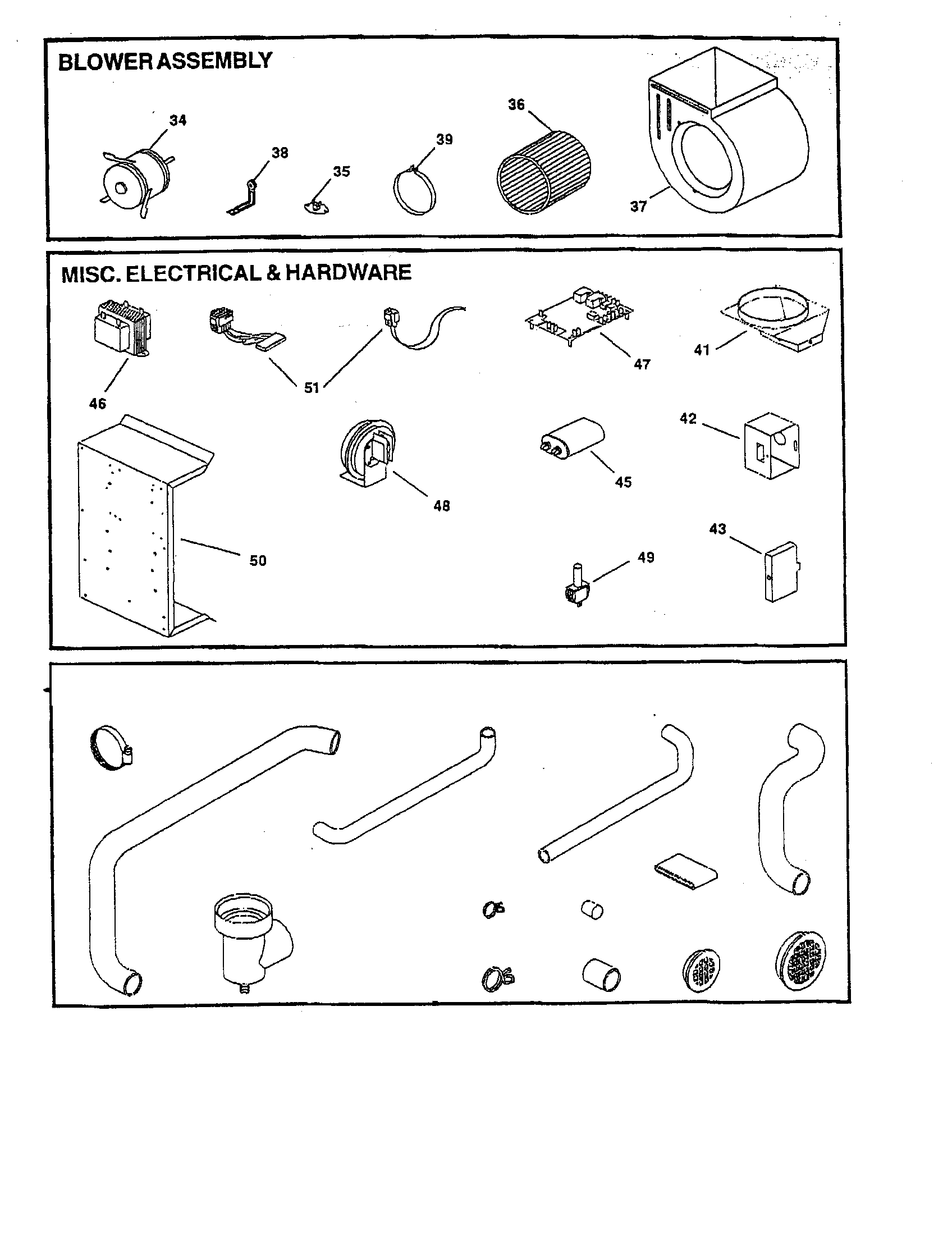 Blower/misc. electrical/hardware