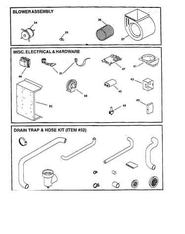 Blower/misc.electrical/drain trap