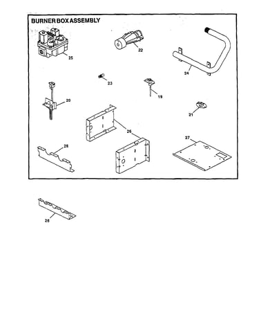 Burner/combustion box assembly