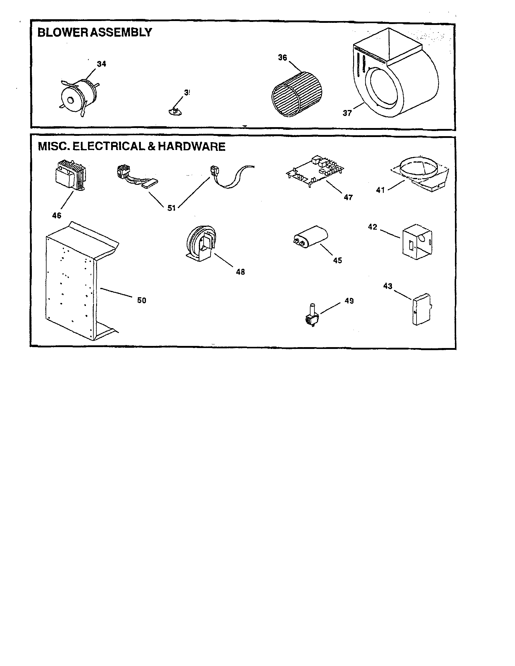 Blower/misc.electrical/hardware