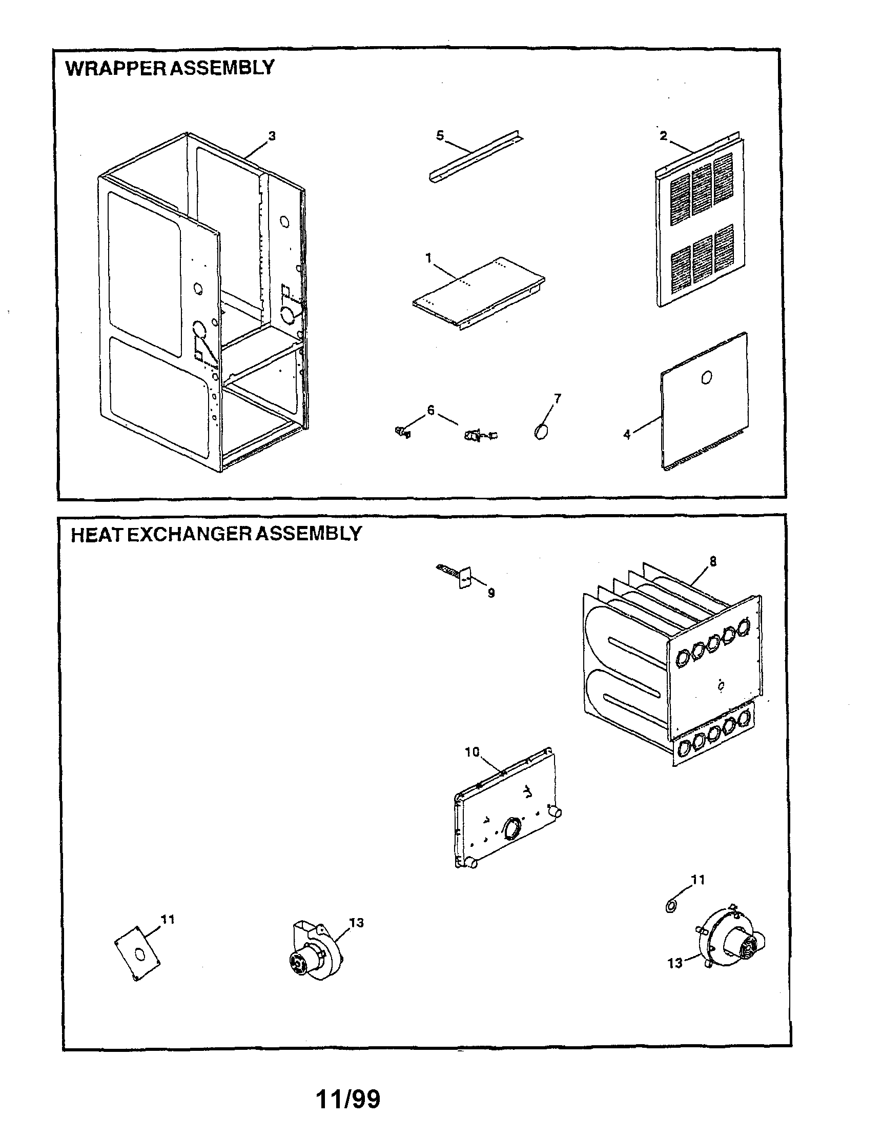 Wrapper/heat exchanger assembly