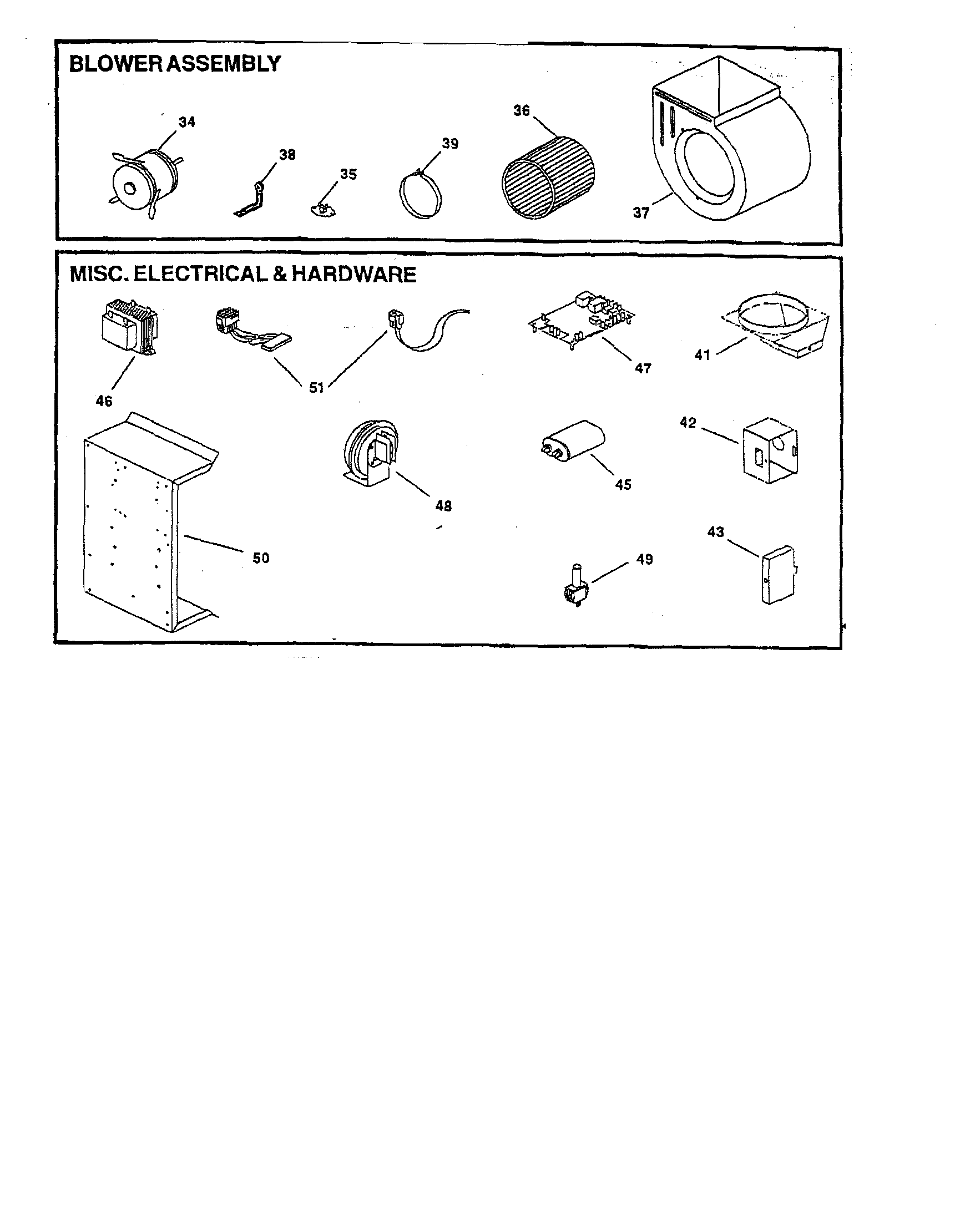 Blower/misc.electrical/hardware