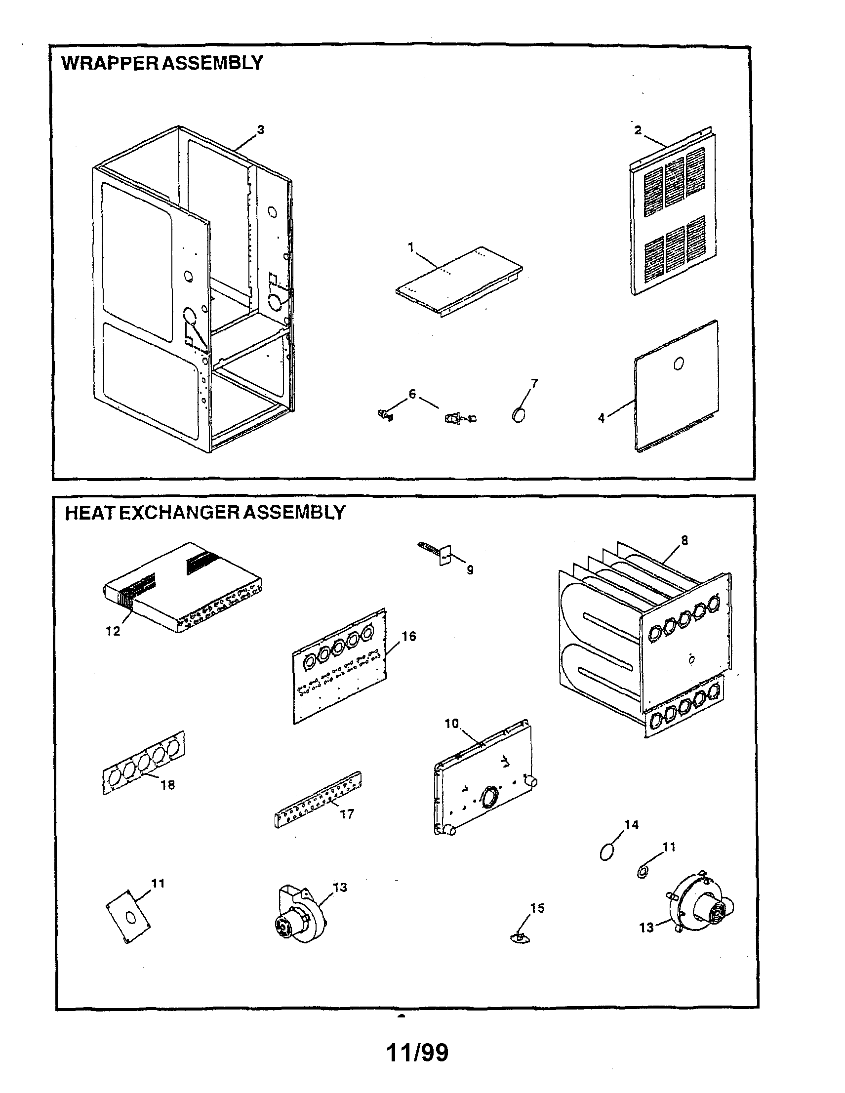 Wrapper/heat exchanger assembly