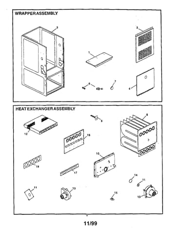 Wrapper/heat exchanger assembly