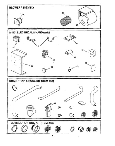 Blower/misc.electrical/drain trap
