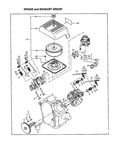 Intake and exhaust group