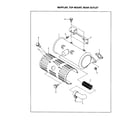 Subaru EH64 muffler/top mount/rear outlet diagram