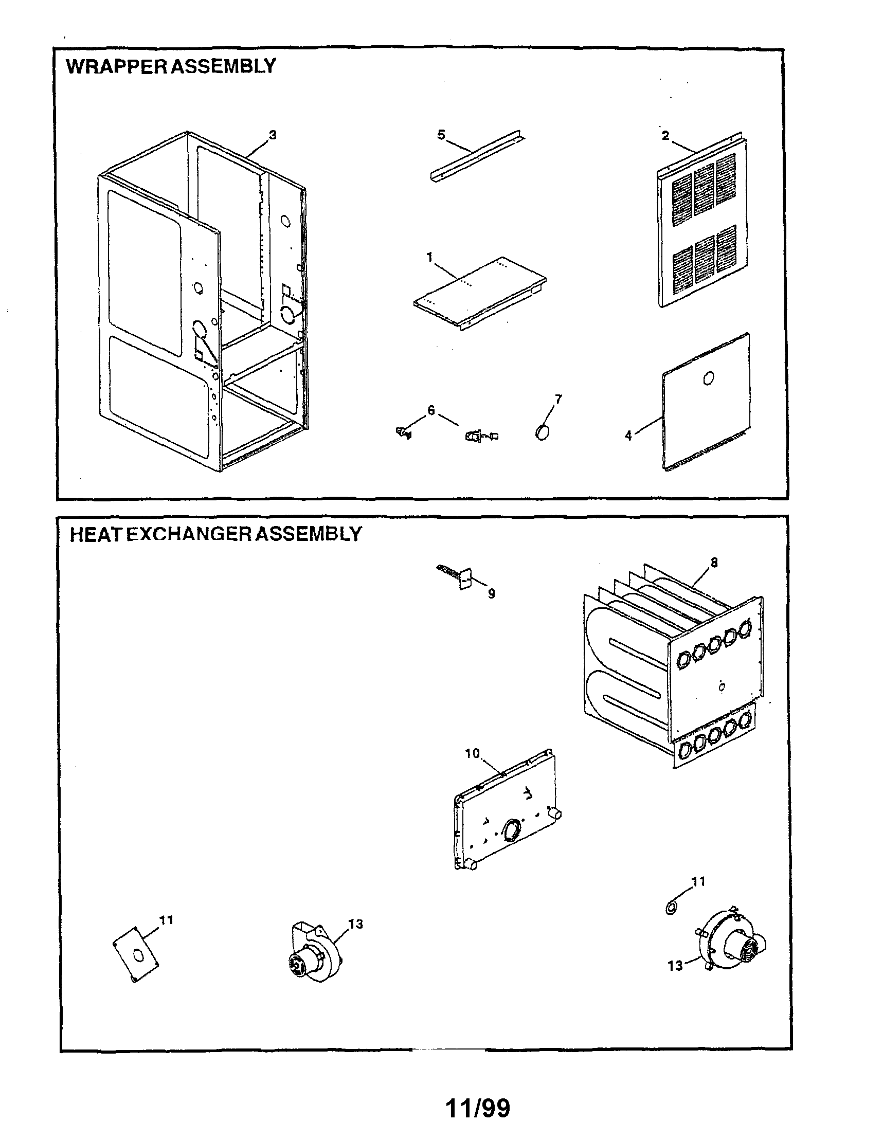 WRAPPER/HEAT EXCHANGER ASSEMBLY