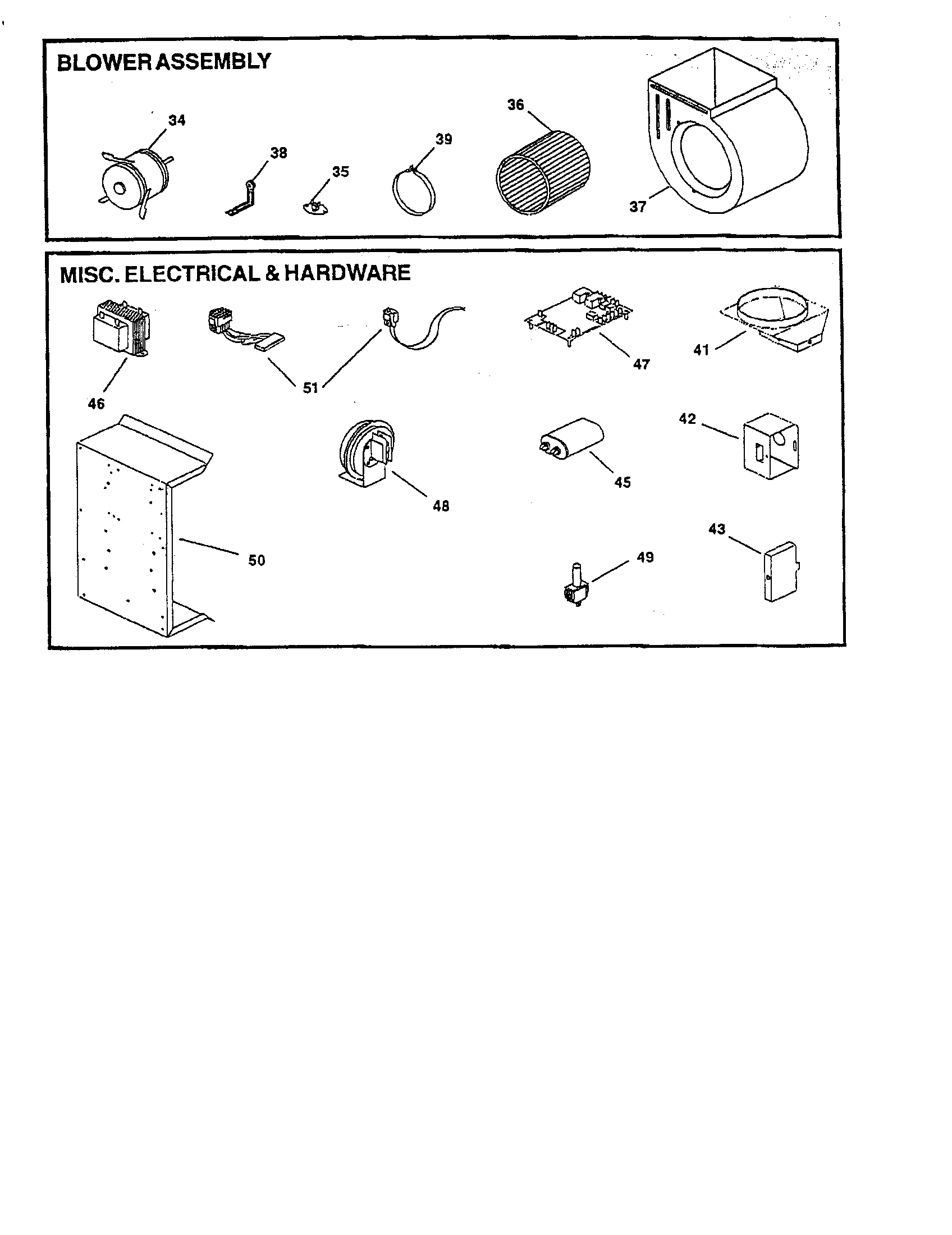 Blower/misc.electrical/hardware