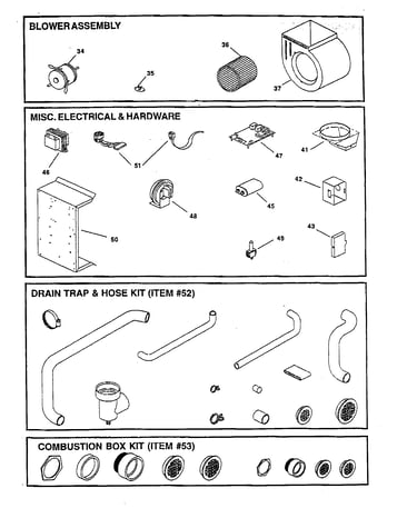 Blower/misc.electrical/drain trap